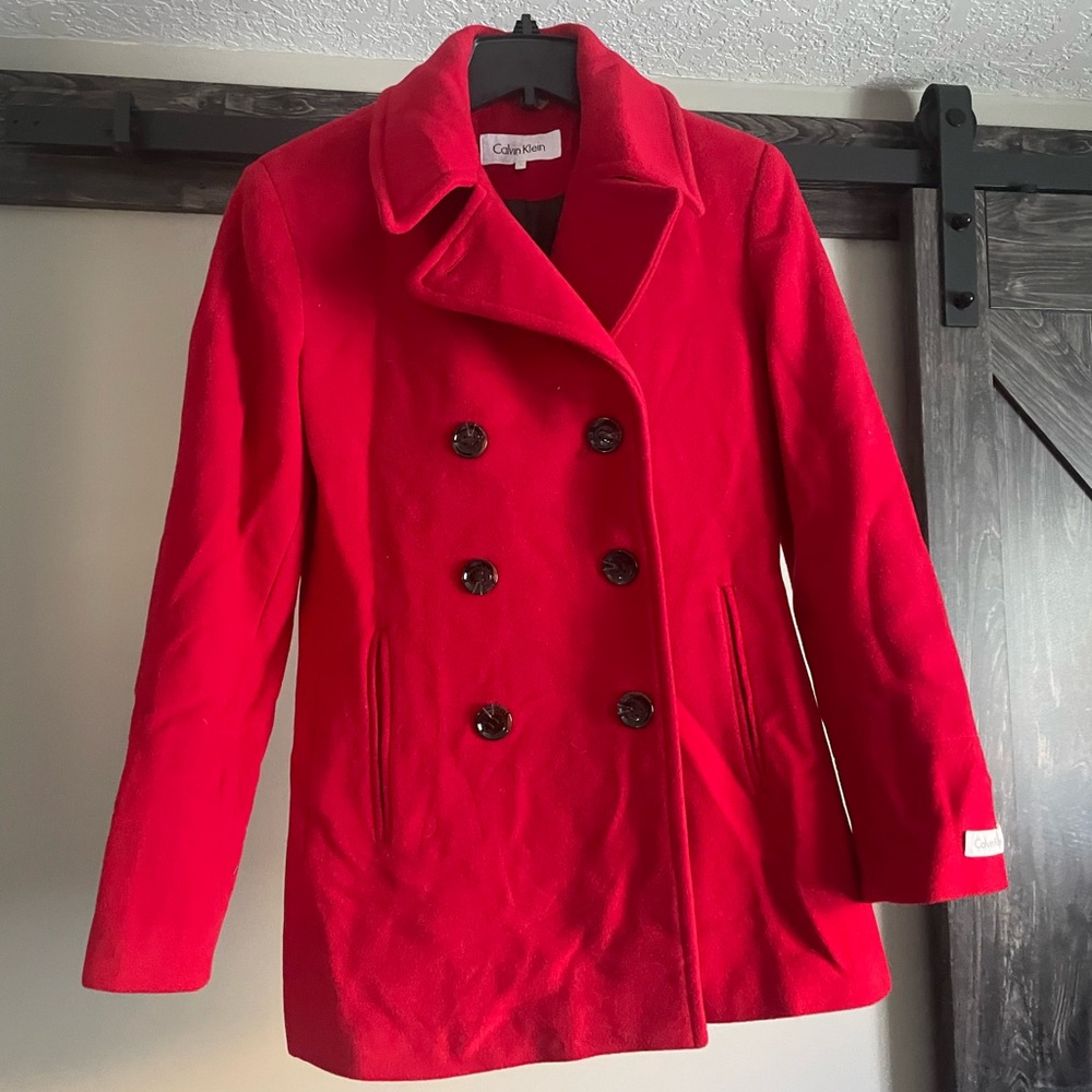 Calvin Klein Vibrant Red Outerwear